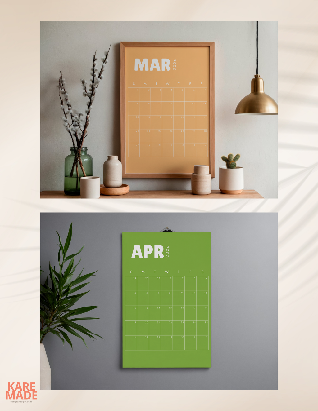 Digital Download 2026 Calendar