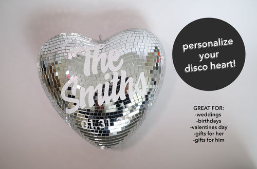 Customized Disco Ball, Heart Shaped