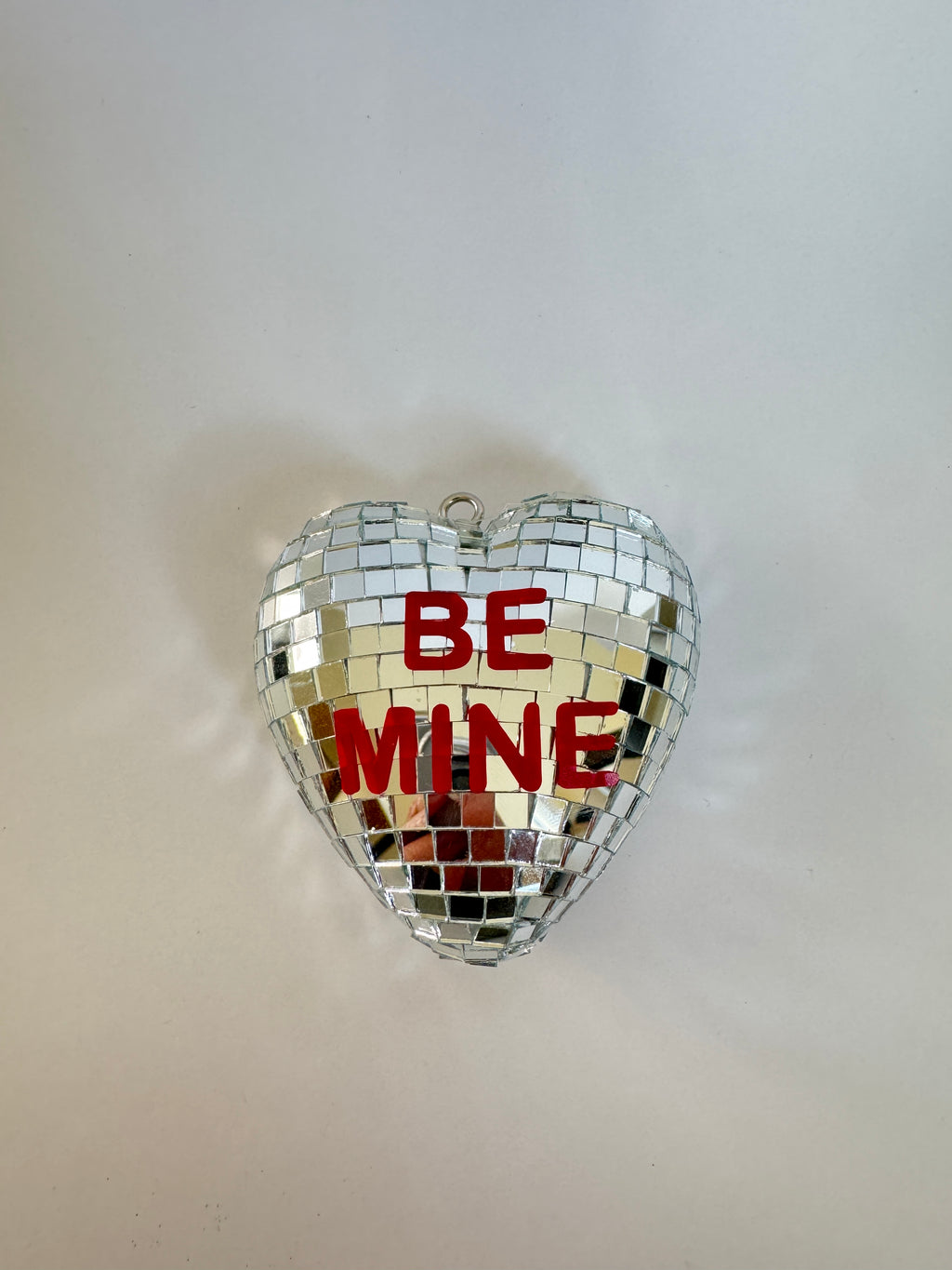 Heart Shaped Disco Ball, 3in, Personalized Sticker Accent, Valentine's Gift